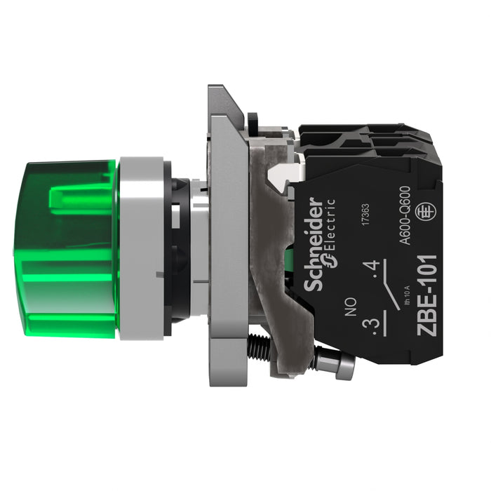 TELEMEC SEL.LUM.LED 230V NA+NC VERDE