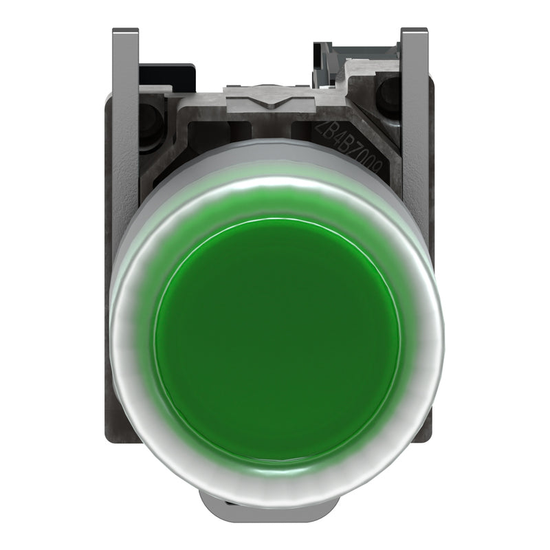 TELEMEC PULSADOR C/CAPUCHON VERDE 22.5MM