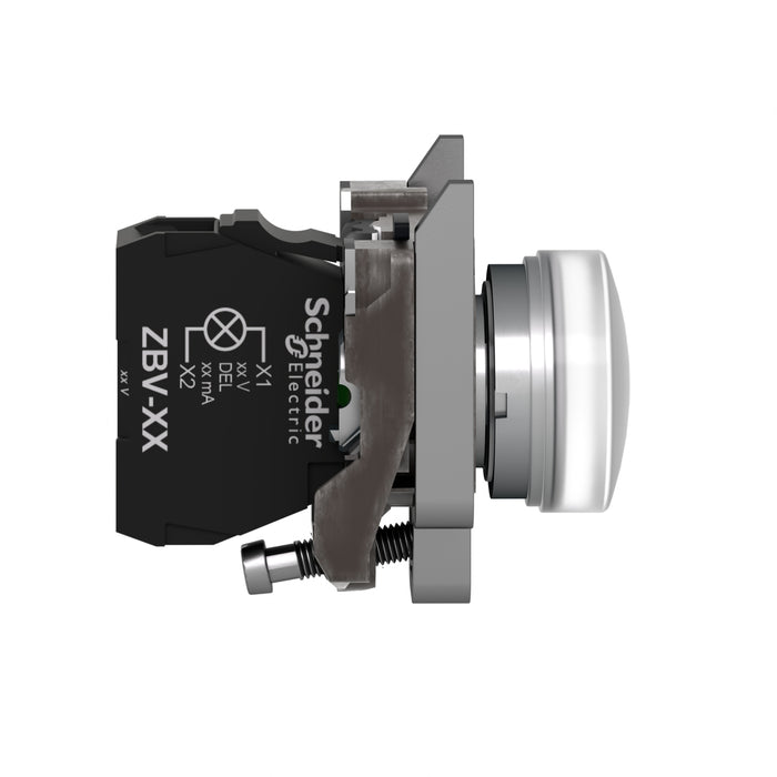 TELEMEC LAMPARA LED BLANCO 24V AC/DC C/BASE METAL