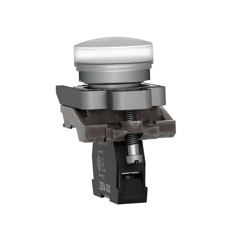 TELEMEC LAMPARA LED BLANCO 24V AC/DC C/BASE METAL