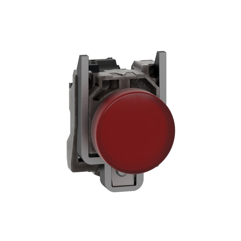 TELEMEC LAMPARA LED ROJO 24V AC/DC C/BASE METAL