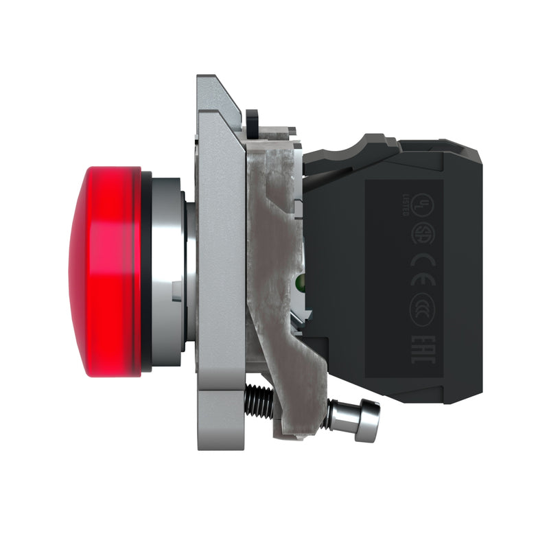 TELEMEC LAMPARA LED ROJO 24V AC/DC C/BASE METAL