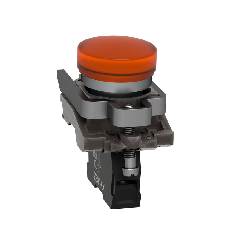 TELEMEC LAMPARA LED AMARILLA 24V AC/DC C/BASE METAL