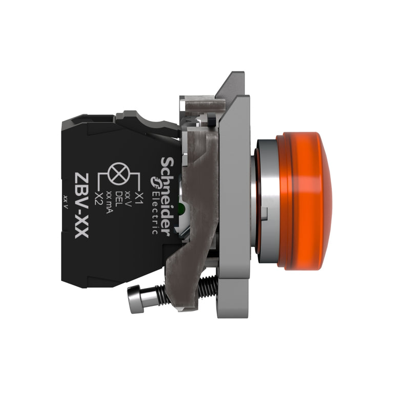 TELEMEC LAMPARA LED AMARILLA 24V AC/DC C/BASE METAL
