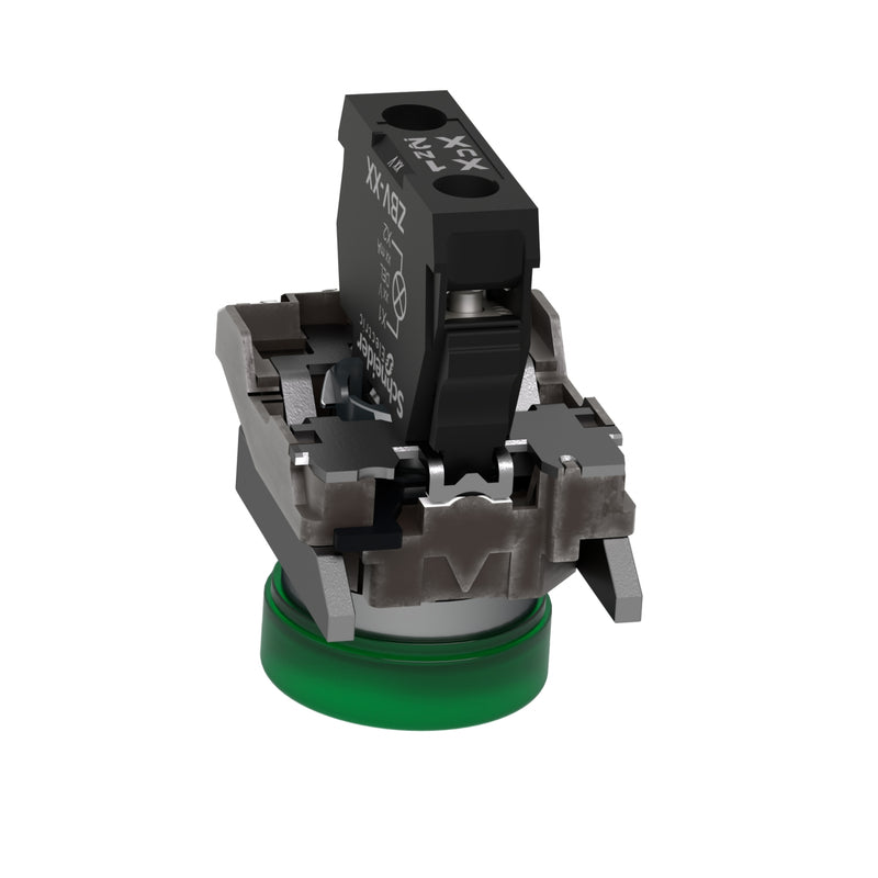TELEMEC LAMPARA LED VERDE 120VAC C/BASE METAL