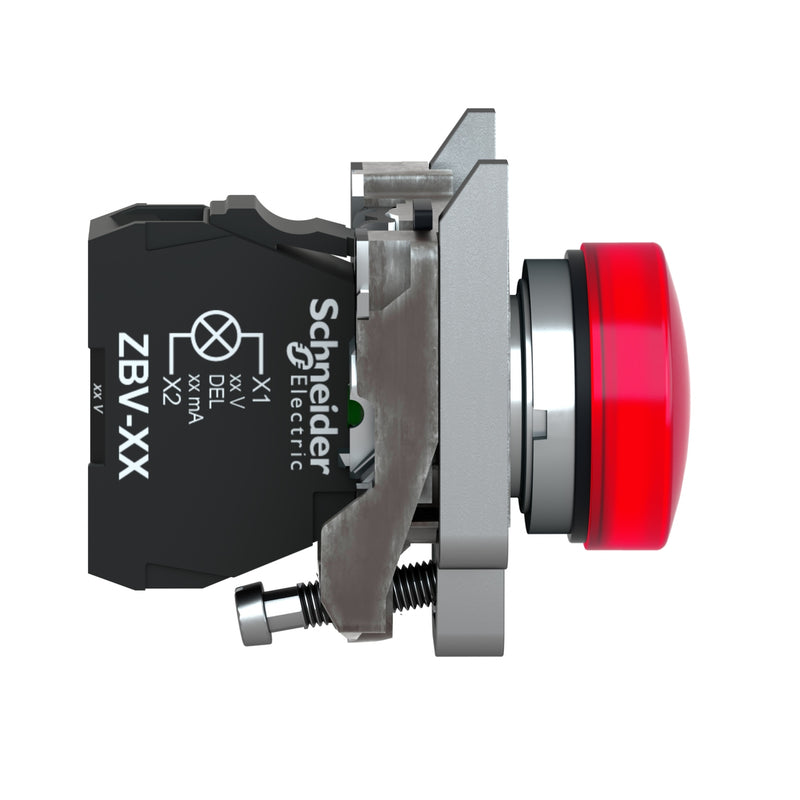 TELEMEC LAMPARA LED ROJO 120VAC C/BASE METAL