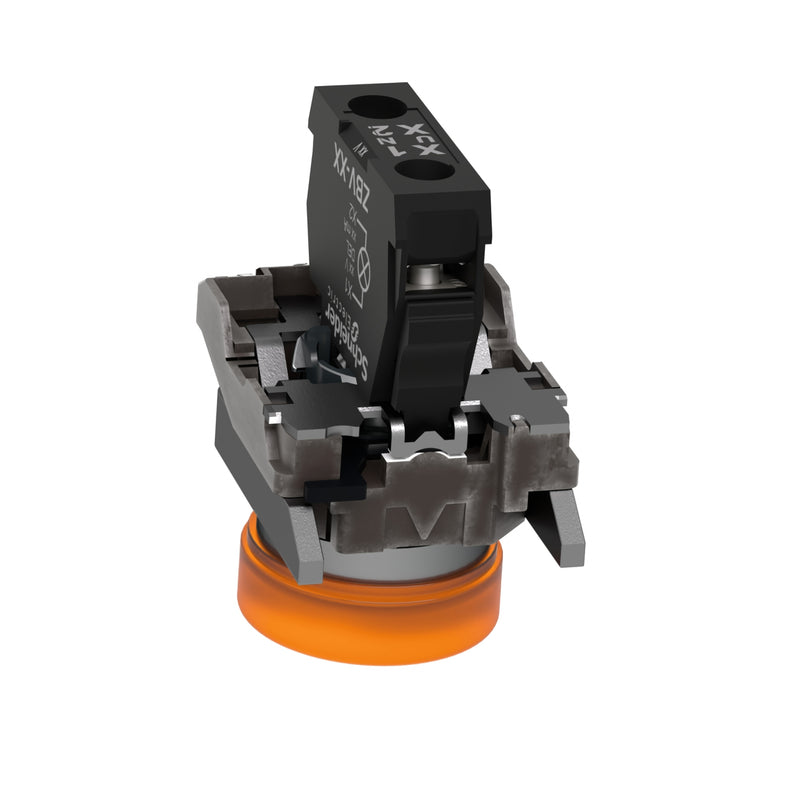 TELEMEC LAMPARA LED AMARILLO 120VAC C/BASE METAL