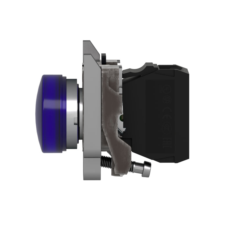 TELEMEC LAMPARA LED AZUL 120VAC C/BASE METAL
