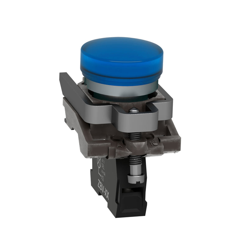 TELEMEC LAMPARA LED AZUL 120VAC C/BASE METAL