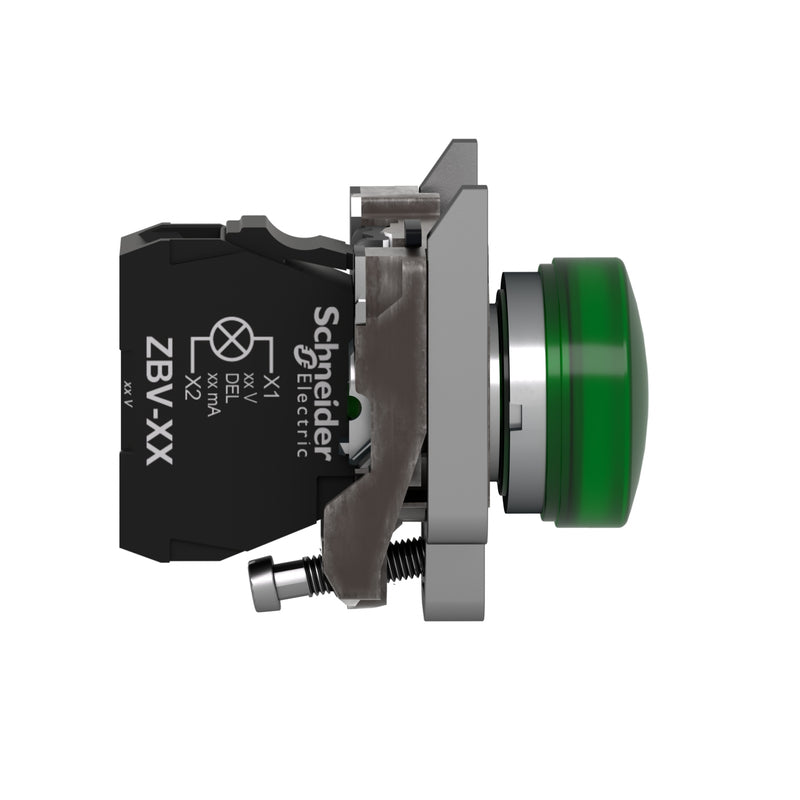 TELEMEC LAMPARA LED VERDE 230VAC C/BASE METAL
