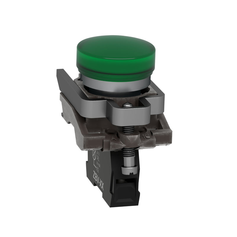 TELEMEC LAMPARA LED VERDE 230VAC C/BASE METAL