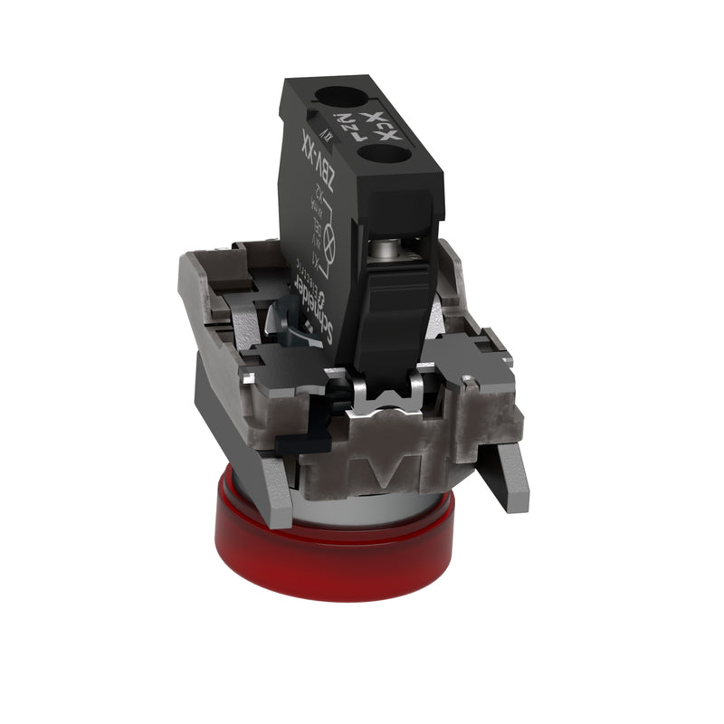 TELEMEC LAMPARA LED ROJO 230V C/BASE METAL