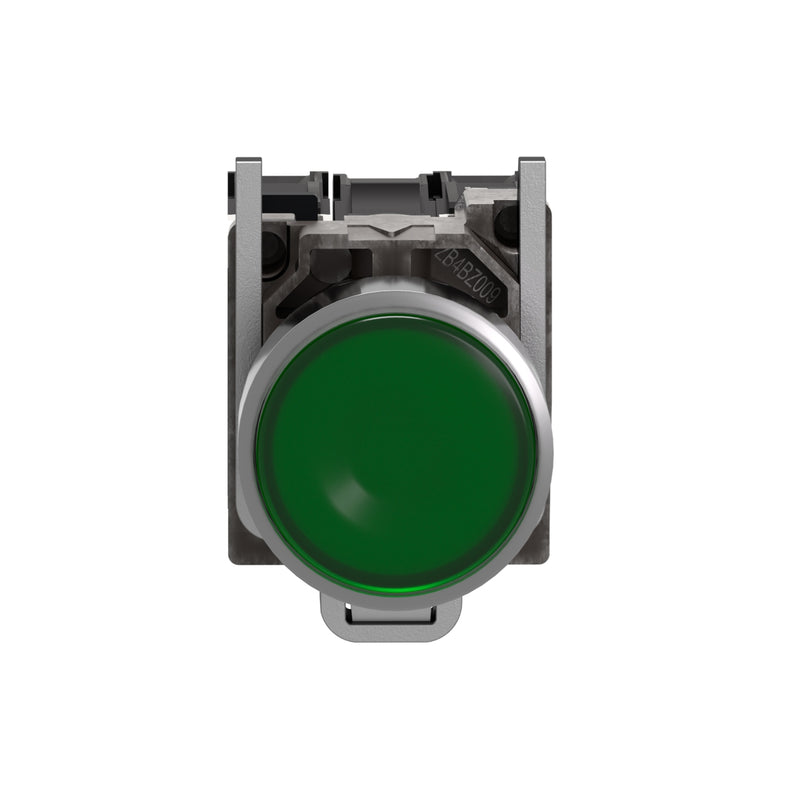 TELEMEC BOTON ILUM VERDE 1NA+1NC+LED 120VAC -COMP METAL