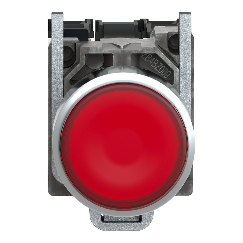 TELEMEC BOTON ILUM ROJO 1NA+1NC P/BA9S 250V METAL