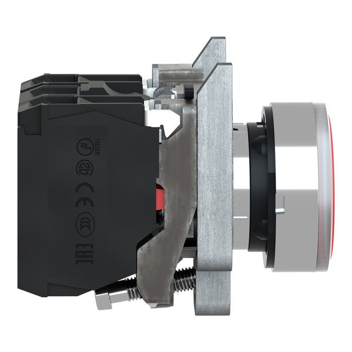TELEMEC BOTON ILUM ROJO 1NA+1NC P/BA9S 250V METAL