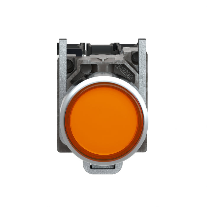 TELEMEC BOTON ILUM AMARILLO 1NA+1NC+LED 24V AC/DC -COMP METAL