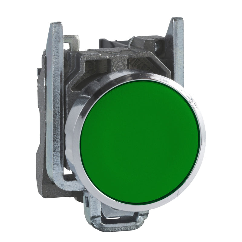 TELEMEC PULSADOR RASANTE 22.5 MM VERDE