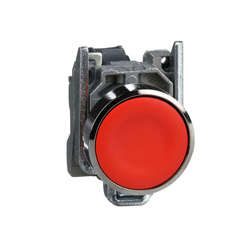TELEMEC PULSADOR RASANTE 22.5 MM ROJO