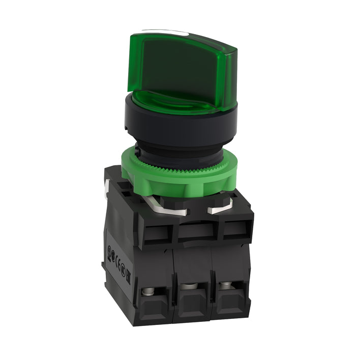 TELEMEC BOTON SELECTOR VERDE 1NO-1NC 120V