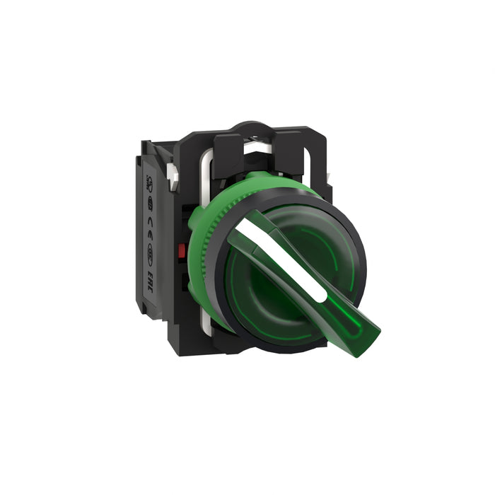 TELEMEC BOTON SELECTOR VERDE 1NO-1NC 120V