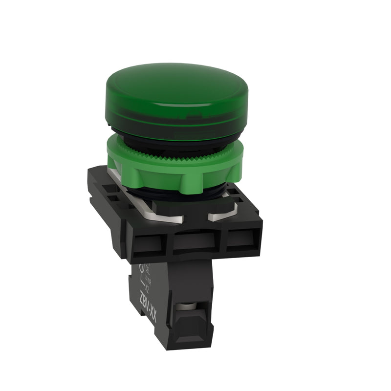 TELEMEC LAMPARA LED VERDE 120VAC C/BASE PLAST