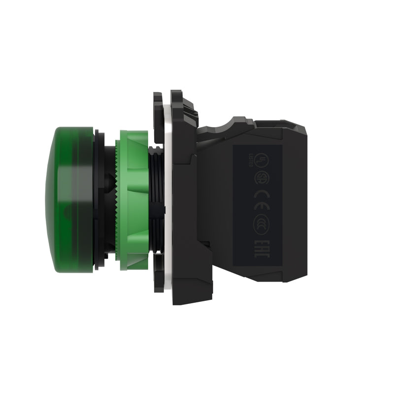TELEMEC LAMPARA LED VERDE 120VAC C/BASE PLAST