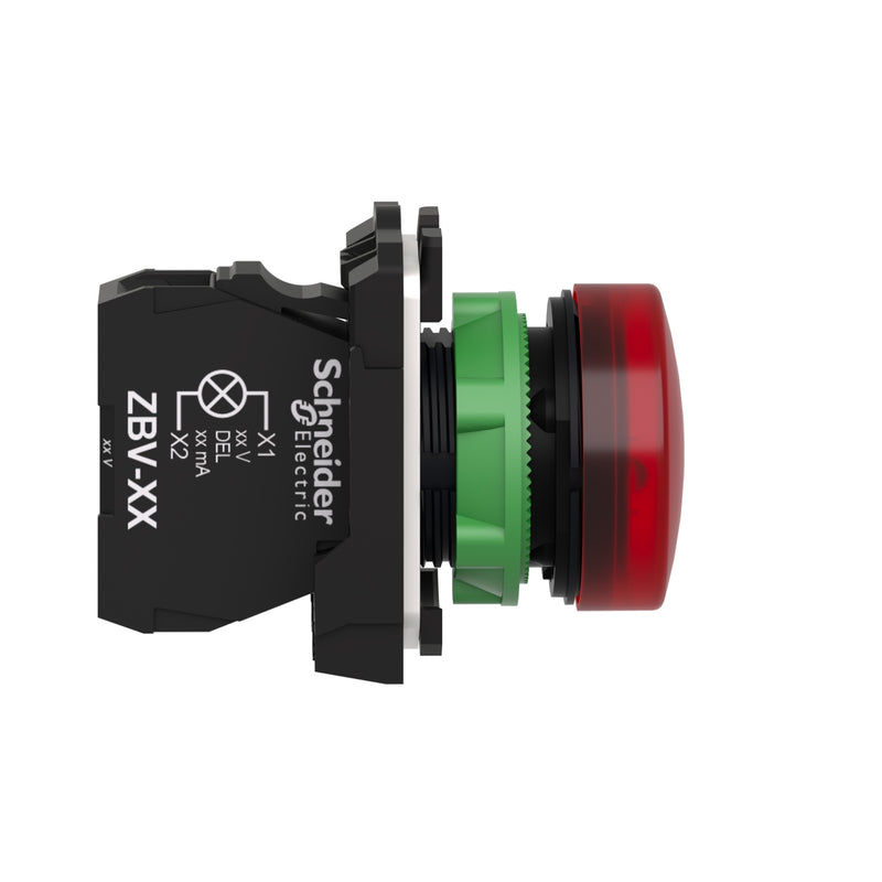 TELEMEC LAMPARA LED ROJO 120VAC C/BASE PLAST