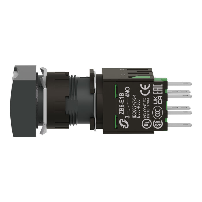 TELEMEC BOTON PULSADOR BLANCO RETORNO 24V 1NA