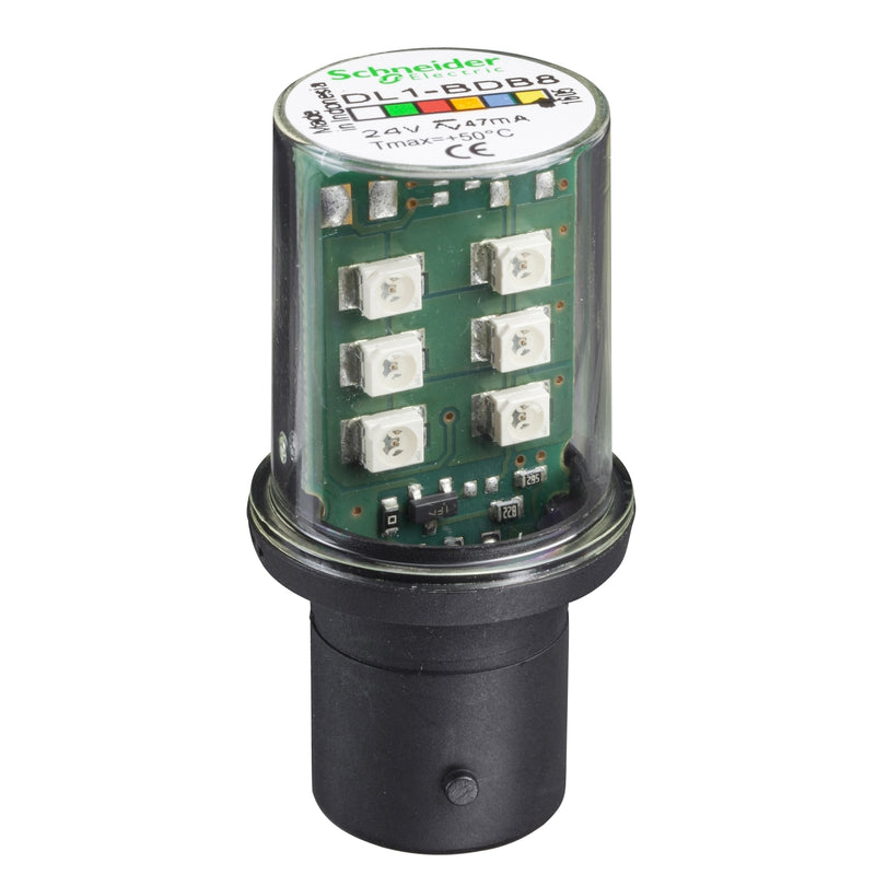 TELEMEC FOCO CON LED INTEG. AMARILLO BA 15d 24V