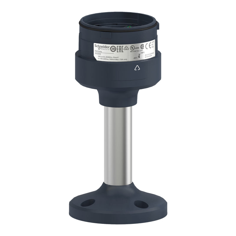 TELEMEC FIXING UNIT - PLATE WITH 100MM POLE - BLACK