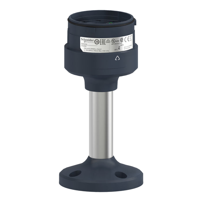 TELEMEC FIXING UNIT - PLATE WITH 100MM POLE - BLACK