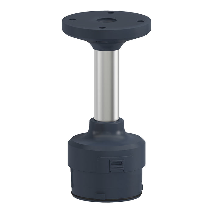 TELEMEC FIXING UNIT - PLATE WITH 100MM POLE - BLACK