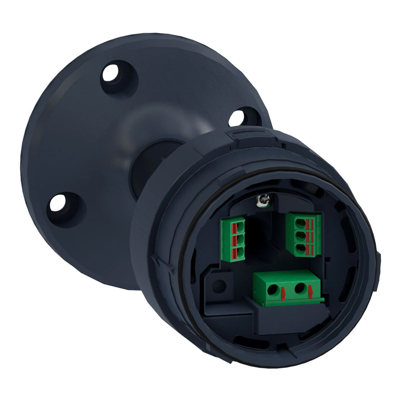 TELEMEC FIXING UNIT - PLATE WITH 100MM POLE - BLACK