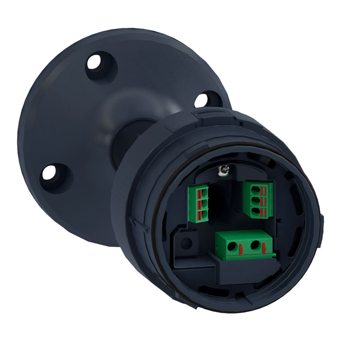 TELEMEC FIXING UNIT - PLATE WITH 100MM POLE - BLACK