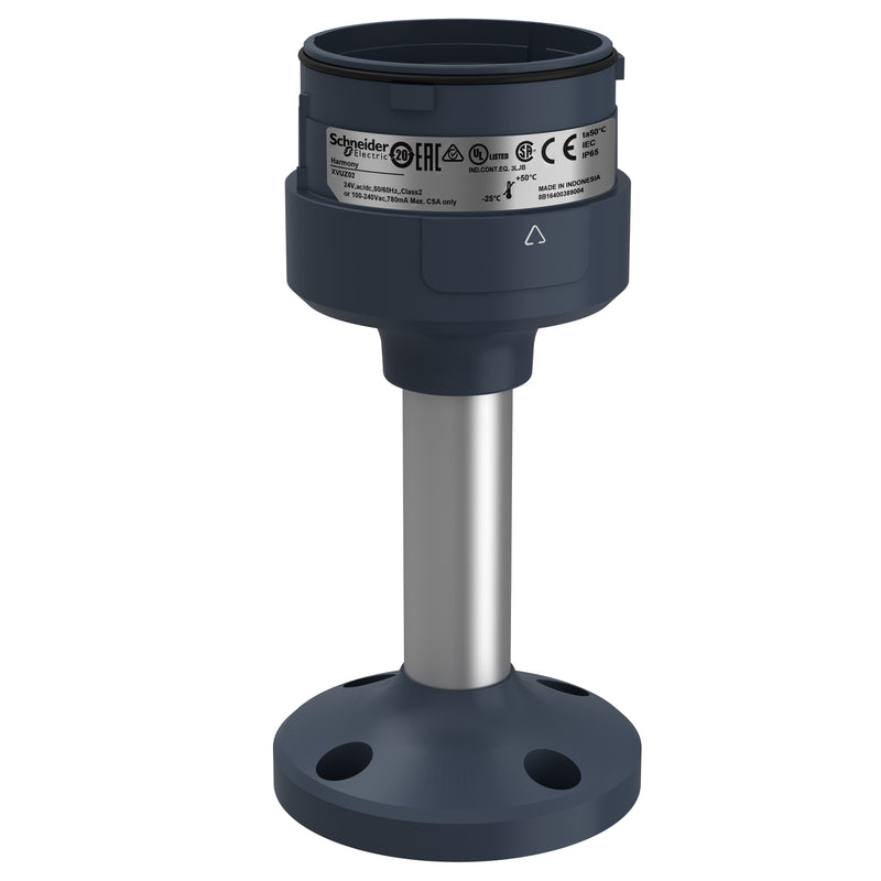 TELEMEC FIXING UNIT - PLATE WITH 100MM POLE - BLACK