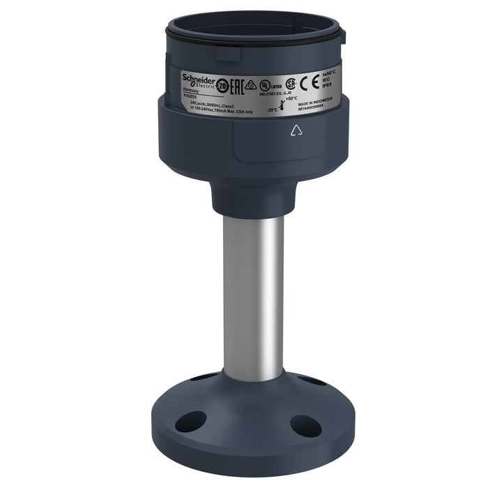 TELEMEC FIXING UNIT - PLATE WITH 100MM POLE - BLACK