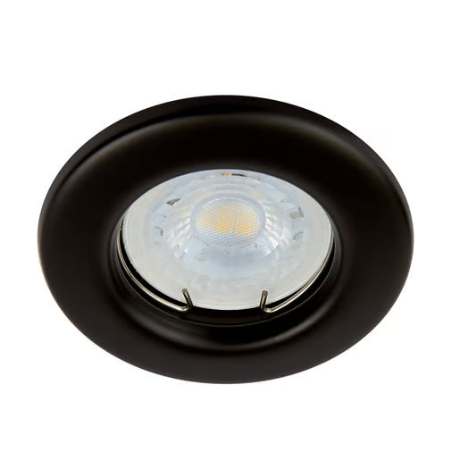 TECNOLITE EMP. FIJO LISO REDONDO P/MR16 NEGRO