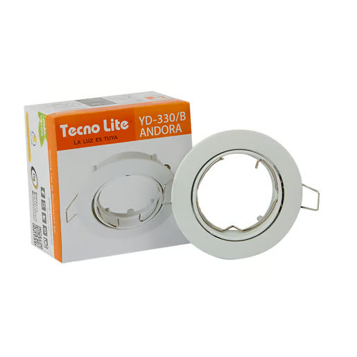 TECNOLITE EMP. DIRIGIBLE LISO REDONDO P/MR16 BLANCO
