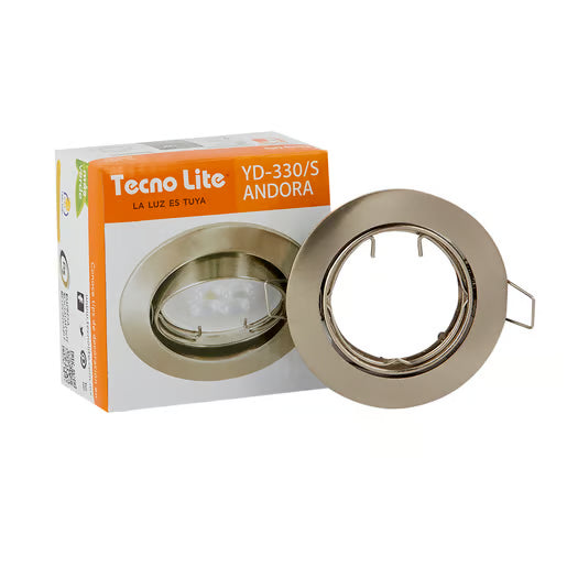 TECNOLITE EMP. DIRIGIBLE LISO REDONDO P/MR16 SATINADO