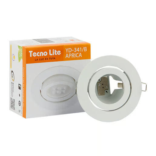 TECNOLITE EMP. DIRIGIBLE PLANO REDONDO P/MR16 BLANCO