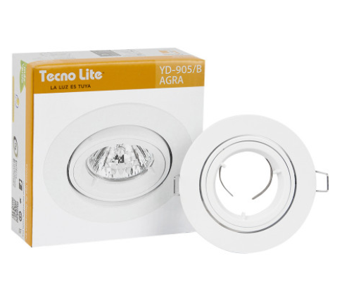 TECNOLITE EMPOTRADO S/LAMPARA 50W MR16 BLANCO