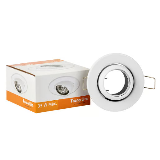 TECNOLITE EMP. DIRIGIBLE EYEBALL REDONDO P/MR11 BLANCO