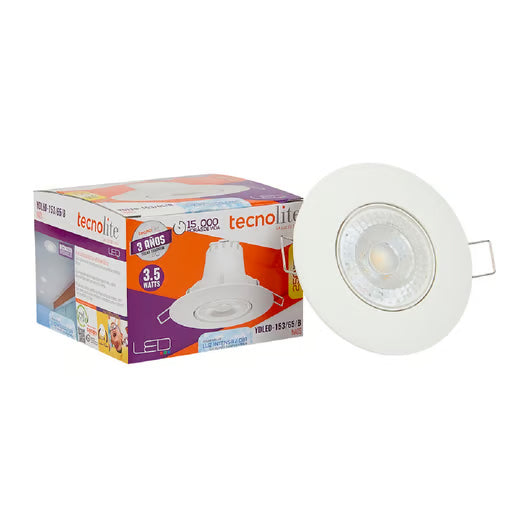 TECNOLITE INTERIOR EMPOTRADOS LED3.5W100-240V6500K NAOS YDLED-153/65/B