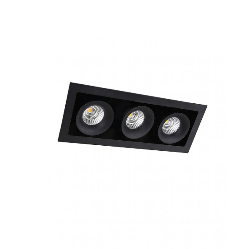 TECNOLITE EMPOTRADO COMERCIAL 21W 3000K LED NEGRO