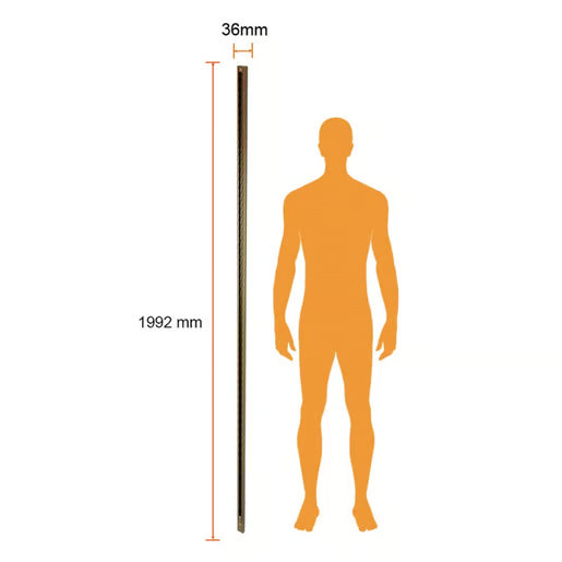TECNOLITE RIEL 3 HILOS 200CM SATINADO YS-200/S