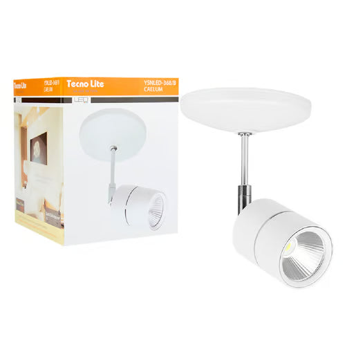 TECNOLITE INTERIOR SPOT SOBREPONER LED 12W100-240V3000K CAELUM YSNLED-368/B