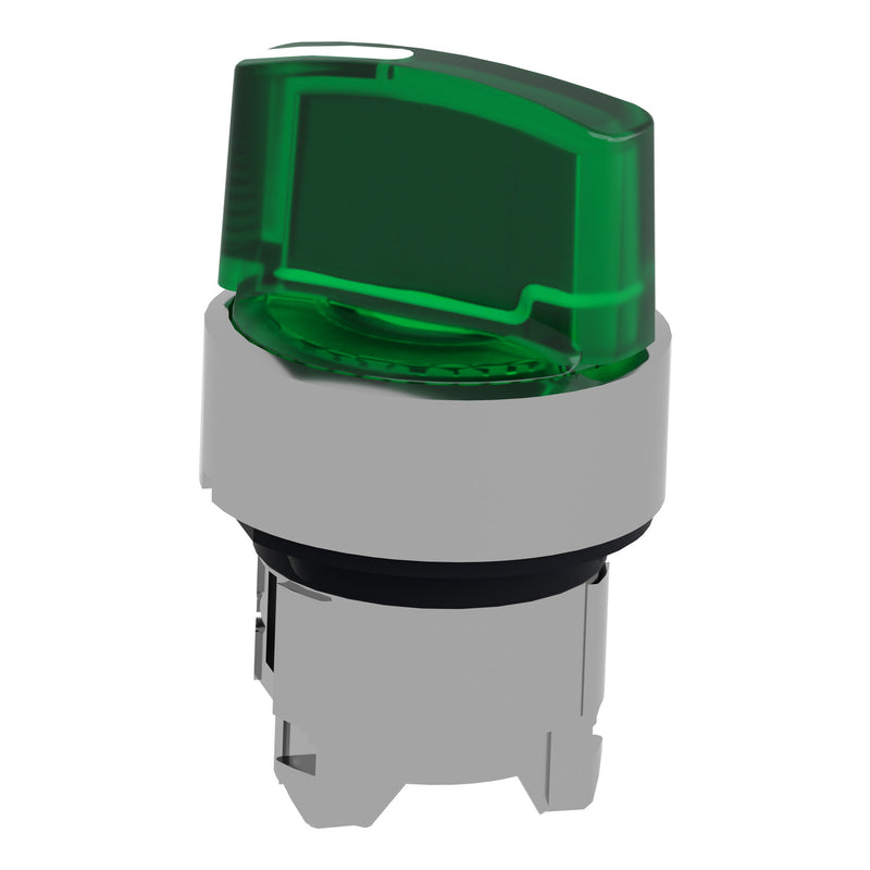 TELEMEC CABEZA SELECTOR VERDE ILUM 2 POS SOST METAL