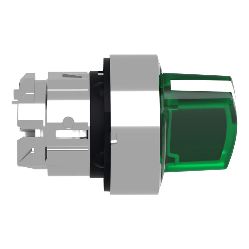 TELEMEC CABEZA SELECTOR VERDE ILUM 2 POS SOST METAL