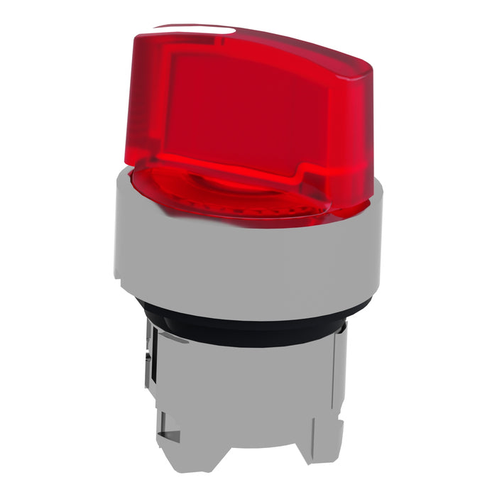 TELEMEC CABEZA SELECTOR ROJO ILUM 2 POS SOST METAL