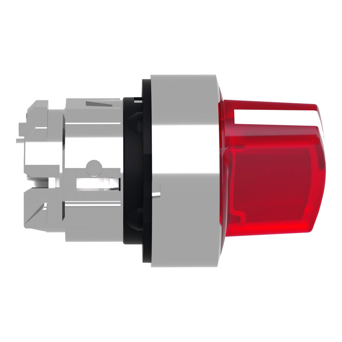 TELEMEC CABEZA SELECTOR ROJO ILUM 2 POS SOST METAL